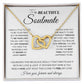 to My Beautiful Soulmate Necklace Future Wife Gifts, Promise Necklace For Her, Fiance Gifts For Her, Wedding Birthday Gifts For Future Wife With Message Card Box LED, Soulmate Necklace For Women, To My Wife Necklace Interlocking Heart
