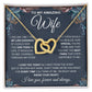 to My Wife Necklace, Soulmate Jewelry for Women, Wife Gifts from Husband, Wedding Necklace for Wife Soulmate Gifts Future Wife Necklace Message Card and Gift Box Styles on Birthday, Wedding, Anniversary, Valentine Interlocking Heart