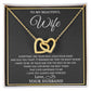 To My Wife Necklace, Necklace For Wife From Husband, To My Soulmate Necklace, Girlfriend Necklace, Soulmate For Wife, Beautiful Soulmate, Necklace Custom Name Message Card and Gift Box Styles on Birthday, Christmas, Wedding, Anniversary Interlocking Heart