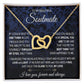 To My Soulmate Necklace for Women, Necklaces For Wife from Husband, Soulmate Necklace to My Future Wife, Necklace For Girlfriend with Message Card and Necklace Gift Box Gift Box Styles on Birthday, Christmas, Wedding, Anniversary Interlocking Heart