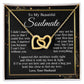 Soulmate Necklace Gift From Husband, Anniversary Romantic Gifts for Soulmate from Husband, Wife Wedding Gifts Message Card and Necklace Gifts Box Gift Box Styles on Birthday, Wedding, Anniversary, Valentine Interlocking Heart