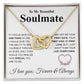To My Future Wife Necklace My Last Everything, Promise Necklace For Her, Fiance Gifts For Her, Valentine Gifts For Future Wife With Message Card Box LED, Soulmate Necklace For Women, To My Wife Necklace copy Interlocking Heart