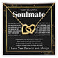 Gifts For Soulmate Birthday Gifts From Husband Necklace Valentines Days, Necklace for Future Soulmate, Valentine Wedding Jewelry for Wife Necklace Gifts from Husband - Soulmate Gift Necklace with Message Card and Gift Box Interlocking Heart
