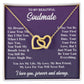 To My Soulmate Necklace Gift for Her, Soulmate Jewelry, Necklaces for Wife from Husband, Valentine To My Wife Necklace, Soulmate Gifts, Necklace Message Card and Gift Box Styles on Birthday, Wedding, Anniversary, Valentine Interlocking Heart