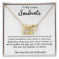 To My Lovely Soulmate Necklace Gift From Husband To My Badass Wife Pendant Anniversary Jewelry with Message Card and Gift Box. Gift for Wife. Necklace Gift Set for Wife Necklace Gifts Box Gift Box Styles Interlocking Heart