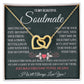 My Beautiful Soulmate Necklace Future Wife Gifts, Promise Necklace For Her, Fiance Gifts For Her, Valentine Gifts For Soulmate With Message Card Box LED, Soulmate Necklace For Women, To My Wife Necklace Interlocking Heart