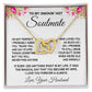 Soulmate Necklace Gifts from Husband, Wedding Anniversary Gifts for Wife from Husband, Wife Valentine Gifts from Husband, To My Wife Necklace Message Card and Necklace Gifts Box Gift Box Styles on Birthday, Wedding, Anniversary, Valentine Interlocking Hea