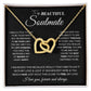 to My Beautiful Soulmate Necklace Future Wife Gifts, Promise Necklace For Her, Fiance Gifts For Her, Wedding Valentine Gifts For Future Wife With Message Card Box LED, Soulmate Necklace For Women, To My Wife Necklace Interlocking Heart
