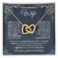 to My Wife Necklace from Husband, Necklaces for Wife from Husband, to My Soulmate Necklace for Women, Soulmate Jewelry for Wife Anniversary Jewelry Gifts for Wife Valentine Gifts from Husband Interlocking Heart