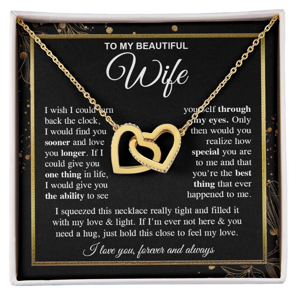 To My Soulmate Necklace Gift for Her, Wife Gifts From Husband, Anniversary Gifts For Wife From Husband To My Soulmate Necklace Message Card and Necklace Gift Box Gift Box Styles on Birthday, Wedding, Anniversary, Valentine Interlocking Heart