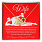 To My Wife Necklace For Women, Funny Gifts For Girlfriend,Valentine Presents For Girlfriend, Best Birthday Meaningful Gift Ideas For Wife, Women Romantic Jewelry For Her Anniversary Message Card and Gift Box Styles  Interlocking Heart