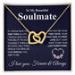 My Beautiful Soulmate Necklace My Last Everything, Promise Necklace For Her, Fiance Gifts For Her, Valentine Gifts For Future Wife With Message Card Box LED, Soulmate Necklace For Women, To My Wife Necklace copy Interlocking Heart
