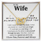 To My Wife Necklace To My Future Wife Gifts, Promise Necklace For Her, Fiance Gifts For Her, Valentine Gifts For Soulmate From Husband With Message Card Box LED, Soulmate Necklace For Women, To My Wife Necklace Interlocking Heart
