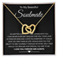 To My Beautiful Soulmate Necklace Birthday Gifts for Wife Gifts from Husband, Wife Valentine Gifts, Gifts for Wife, Message Card and Necklace Gift Box Gift Box Styles on Birthday, Wedding, Anniversary, Valentine Interlocking Heart