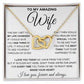 to My Wife Necklace, Soulmate Jewelry for Women, Wife Gifts from Husband , Valentine Necklace for Wife Soulmate Gifts Future Wife Necklace Message Card and Gift Box Styles on Birthday, Wedding, Anniversary, Valentine Interlocking Heart