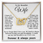 Gifts for Wife Necklace from Husband, Gifts for Wife from Husband, Valentine Gifts for Her Gifts Soulmate Message Card and Necklace Gift Box Gift Box Styles on Birthday, Wedding, Anniversary, Valentine Interlocking Heart
