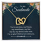 To My Beautiful Soulmate Necklace for her Jewelry For Her Couples Gifts Necklaces For Soul Mate Christmas Jewelry Romantic, Love Knot Meaningful Necklace Message Card and Gift Box Styles on Birthday, Christmas, Anniversary  Interlocking Heart