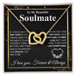 Beautiful Soulmate Necklace My Last Everything, Promise Necklace For Her, Fiance Gifts For Her, Wedding Valentine Gifts For Future Wife With Message Card Box LED, Soulmate Necklace For Women, To My Wife Necklace Interlocking Heart