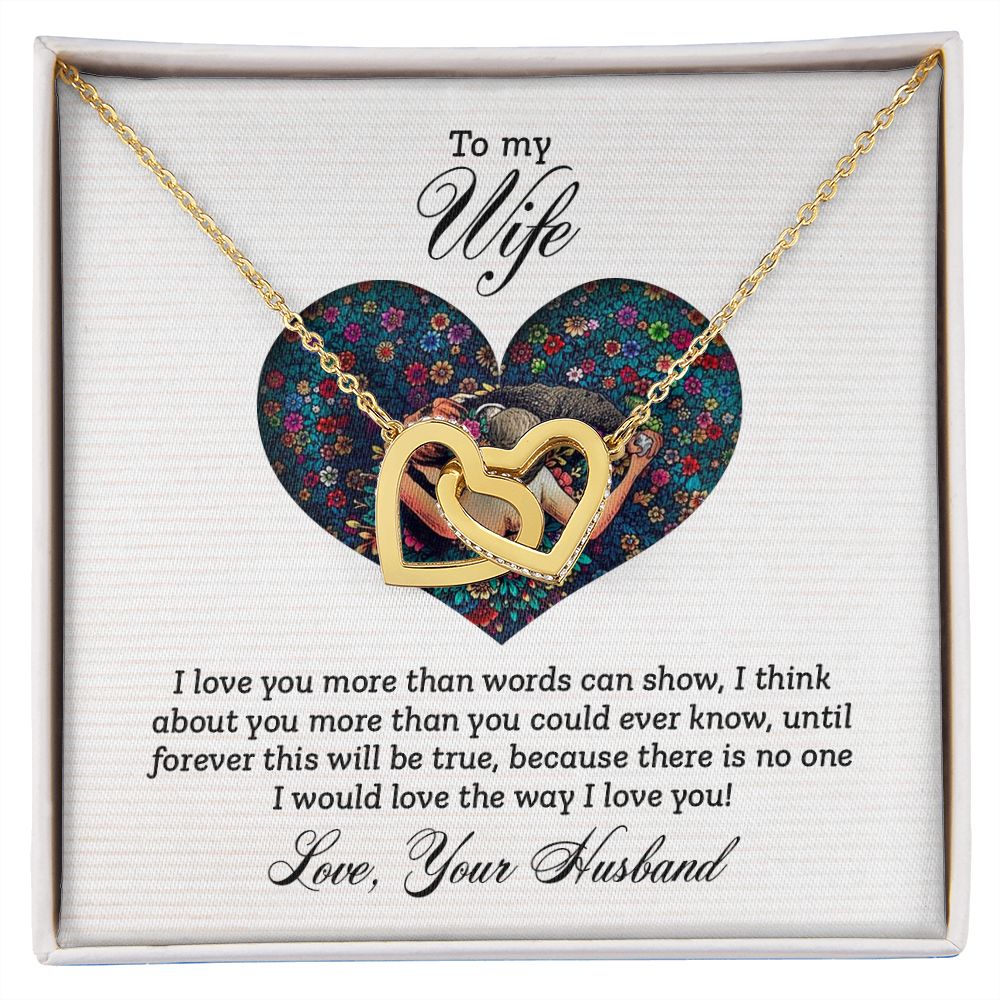 To My Wife Every Passing Second Gift Wife From Husband, Jewelry For Women, Jewelry For Wife, Love Knot Meaningful Necklace Message Card and Gift Box Styles on Birthday, Christmas, Anniversary Interlocking Heart