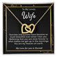 To My Lovely Wife Necklace Gift From Husband To My Badass Wife Pendant Jewelry with Message Card and Gift Box. Gift for Wife. Necklace Gift Set for Wife Necklace Gifts Box Gift Box Styles Interlocking Heart