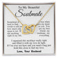 Soulmate Necklace from Husband, Anniversary Romantic Gifts for Wife from Husband to My Wife Necklaces for Wife Birthday Gifts, Wife Jewelry Necklace Message Card and Necklace Gift Box Gift Box Styles on Birthday, Wedding, Anniversary, Valentine Interlocki