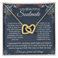 Couples Gifts, To My Dear Wife Necklace Gifts From Husband, Wedding Anniversary Jewelry For Wife From Husband, Wife Birthday From Husband, Necklace Custom Name Message Card and Gift Box Styles on Birthday, Christmas, Wedding, Anniversary\ Interlocking Hea