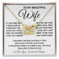 To My Beautiful Wife Necklace, Soulmate Jewelry For Women, Wife Necklace From Husband, Soulmate Gifts For Her, To My Future Wife Necklace Message Card and Necklace Gift Box Gift Box Styles on Birthday, Wedding, Anniversary, Valentine Interlocking Heart