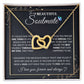 Couples Gifts To My Beautiful Soulmate Necklace From Husband, Wedding For Wife From Husband, Wife Wedding From Husband, To My Wife, Necklace Custom Name Message Card and Gift Box Styles on Birthday, Christmas, Wedding, Anniversary Interlocking Heart
