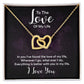 Couples Gifts, To the Love of My Life Necklace Love Knot Special Gift, Wedding Anniversary Jewelry For Wife From Husband, Wife Birthday From Husband, To My Soulmate Message Card and Gift Box styles On Birthday, Christmas, Anniversary  Interlocking Heart