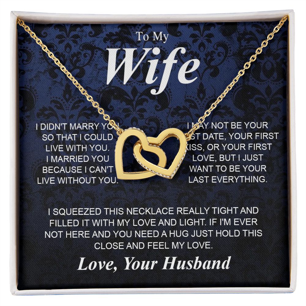 To My Soulmate Necklace Gifts for Wife from Husband, Soulmate Valentine Gifts, Gift for Soulmate Necklace Message Card and Necklace Gift Box Gift Box Styles on Birthday, Wedding, Anniversary, Valentine Interlocking Heart
