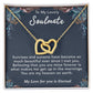 To My Lovely Soulmate Necklace Gift From Husband To My Badass Wife Pendant Birthday Jewelry with Message Card and Gift Box. Gift for Wife. Necklace Gift Set for Wife Necklace Gifts Box Gift Box Styles Interlocking Heart