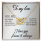 To My Love "Promise NecklaceGift for Fiance, Girlfriend, Future Wife, Wife. Fiance, Girlfriend, Future Wife, Wife Gift, Love Knot Meaningful Necklace Message Card and Gift Box Styles on Birthday, Christmas, Anniversary Interlocking Heart