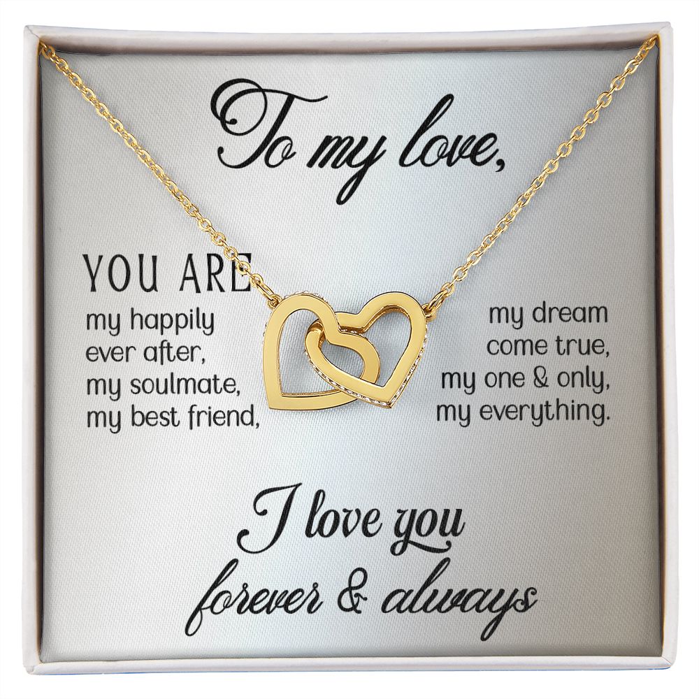 To My Love "Promise NecklaceGift for Fiance, Girlfriend, Future Wife, Wife. Fiance, Girlfriend, Future Wife, Wife Gift, Love Knot Meaningful Necklace Message Card and Gift Box Styles on Birthday, Christmas, Anniversary Interlocking Heart