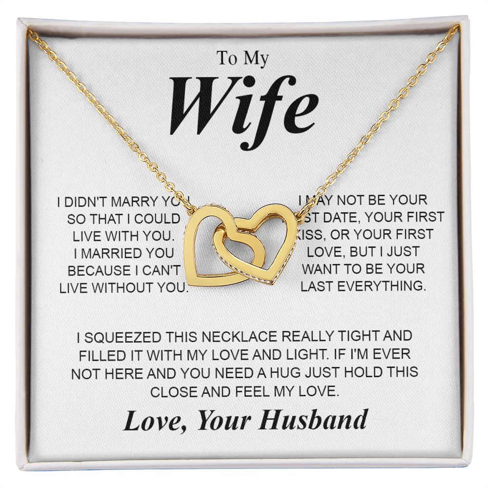 To My Beautiful Soulmate Necklace Gifts for Wife from Husband, Soulmate Valentine Gifts, Gift for Soulmate Necklace Message Card and Necklace Gift Box Gift Box Styles on Birthday, Wedding, Anniversary, Valentine Interlocking Heart