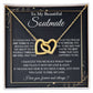 Couples Gifts To My Beautiful Soulmate Necklace From Husband, Anniversary For Wife From Husband, Wife Wedding From Husband, To My Wife, Necklace Custom Name Message Card and Gift Box Styles on Birthday, Christmas, Wedding, Anniversary Interlocking Heart