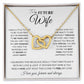 to My Future Wife Necklace Future Wife Gifts, Promise Necklace For Her, Fiance Gifts For Her, Wedding Birthday Gifts For Future Wife With Message Card Box LED, Soulmate Necklace For Women, To My Wife Necklace Interlocking Heart
