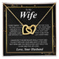 Valentine Gifts To My Soulmate Necklace Gifts for Wife from Husband, Soulmate Valentine Gifts, Gift for Soulmate Necklace Message Card and Necklace Gift Box Gift Box Styles on Birthday, Wedding, Anniversary, Valentine Interlocking Heart