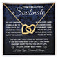 To My Beautiful Soulmate Necklace Gift for Her, Soulmate for Wife Birthday Gifts from Husband, Wedding Jewelry for Women, Soulmate Gifts, Message Card and Necklace Gifts Box Gift Box Styles on Birthday, Wedding, Anniversary, Valentine Interlocking Heart