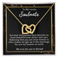 To My Lovely Soulmate Necklace Gift From Husband To My Badass Wife Pendant Jewelry with Message Card and Gift Box. Gift for Wife. Necklace Gift Set for Wife Necklace Gifts Box Gift Box Styles Interlocking Heart