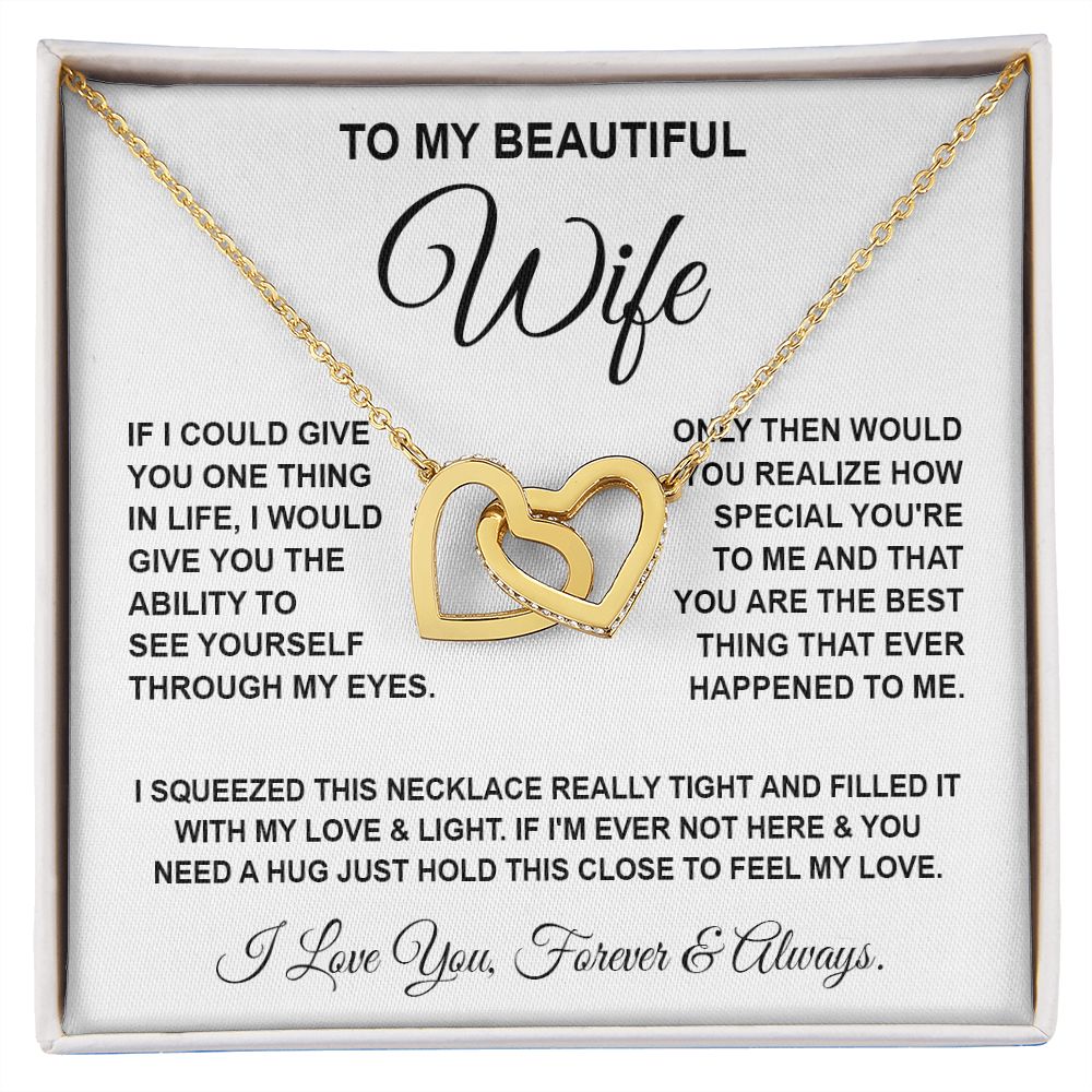 Soulmate Necklace Gifts From Husband, For Soulmate From Husband, Wife Gifts From Husband, Necklaces For Soulmate From Husband To My Wife Necklace Message Card and Necklace Gift Box Gift Box Styles on Birthday, Wedding, Anniversary, Valentine Interlocking