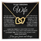 to My Wife Necklace, Soulmate Jewelry for Women, Wife Gifts from Husband , Necklace for Wife Soulmate Gifts Future Wife Necklace Message Card and Gift Box Styles on Birthday, Wedding, Anniversary, Valentine Interlocking Heart