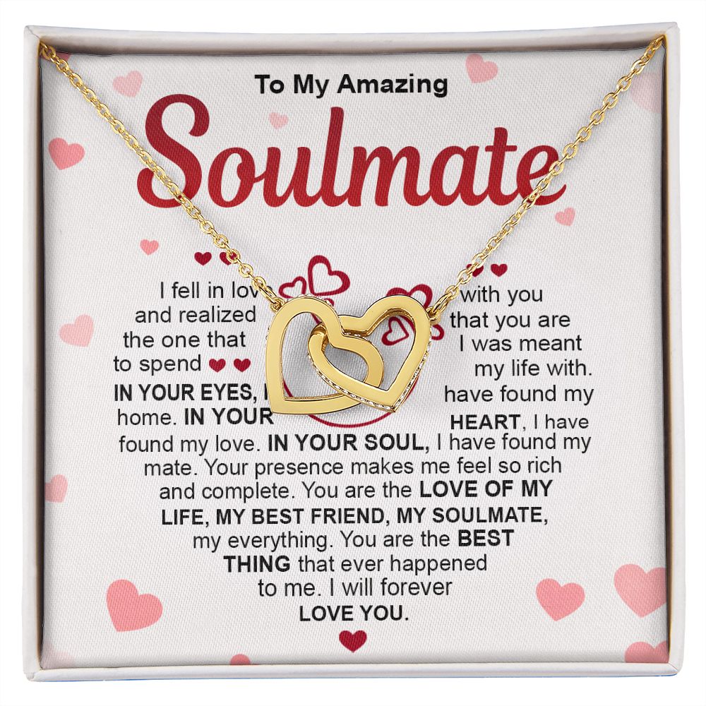 to my soulmate Interlocking Heart
