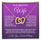 Soulmate Necklace Gifts From Husband, For Wife From Husband, Soulmate Gifts From Husband, Necklaces For Wife From Husband To My Wife Necklace Message Card and Necklace Gift Box Gift Box Styles on Birthday, Wedding, Anniversary, Valentine Interlocking Hear