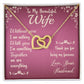 Couples Gifts,To My Wife Girlfriend Necklace Gifts From Husband, Wedding Anniversary Jewelry For Wife From Husband, Wife Birthday From Husband, To My Beautiful Wife Girlfriend Message Card and Gift Box styles On Birthday, Christmas, Anniversary  Interlock