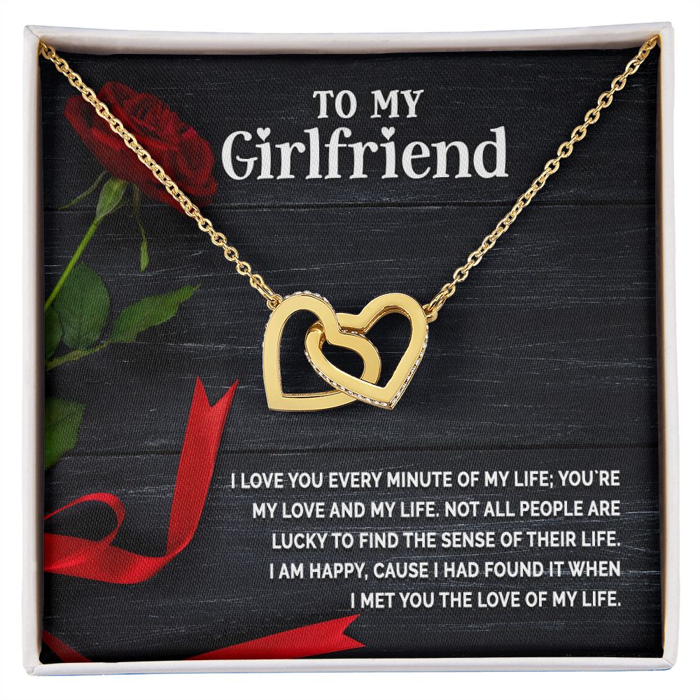 Love Knot Necklace, To My Girlfriend Gifts From Boyfriend, Girlfriend Jewelry, Girlfriend Birthday Anniversary For Girlfriend Gift, Necklace Message Card and Gift Box Styles on Birthday, Christmas, Anniversary  Interlocking Heart