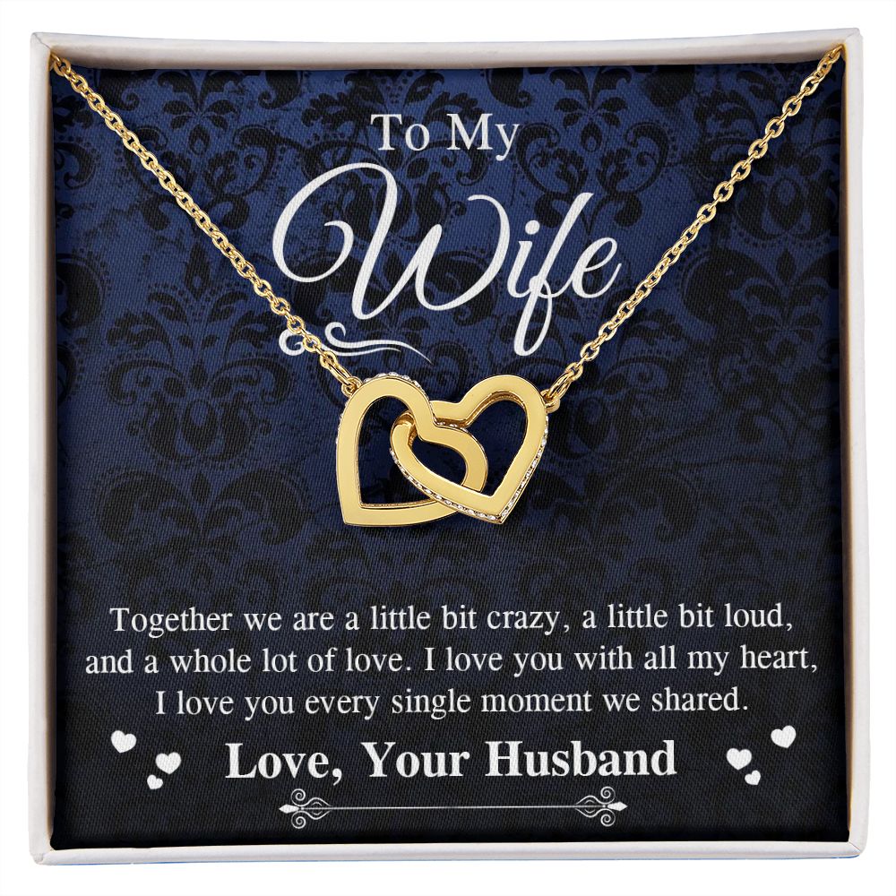 Valentine Gifts To My Soulmate Necklace Gifts for Wife from Husband, Wife Anniversary Gifts, Gift for Soulmate Necklace Message Card and Necklace Gift Box Gift Box Styles on Birthday, Wedding, Anniversary, Valentine Interlocking Heart