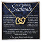 to My Soulmate Necklace, Soulmate Jewelry for Women, Wife Gifts from Husband, Anniversary Necklace for Wife Soulmate Gifts Future Wife Necklace Message Card and Gift Box Styles on Birthday, Wedding, Anniversary, Valentine Interlocking Heart