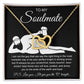 To My Soulmate Necklace For Women, Funny Gifts For Girlfriend,Valentine Christmas Presents For Girlfriend, Best Birthday Meaningful Gift Ideas For Wife, Women Romantic Jewelry For Her Anniversary Message Card and Gift Box Styles Interlocking Heart