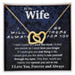 To My Wife Necklace To My Future Wife Necklace Gifts, Promise Necklace For Her, Fiance Gifts For Her, Valentine Necklace Gifts For Soulmate From Husband With Message Card Box LED, Soulmate Necklace For Women, To My Wife Necklace Interlocking Heart