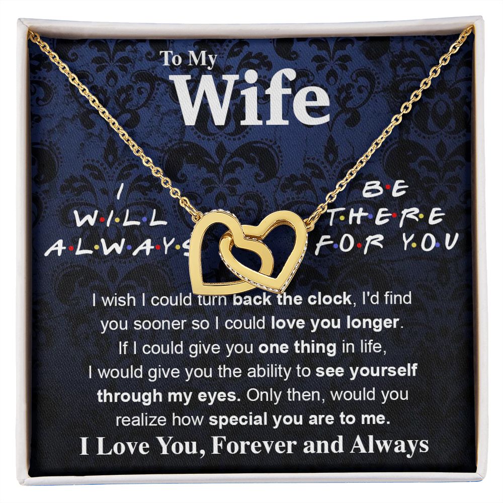 To My Wife Necklace To My Future Wife Necklace Gifts, Promise Necklace For Her, Fiance Gifts For Her, Valentine Necklace Gifts For Soulmate From Husband With Message Card Box LED, Soulmate Necklace For Women, To My Wife Necklace Interlocking Heart